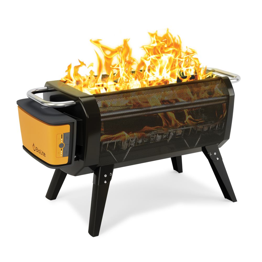 BioLite FirePit+ portable fire pit with flames
