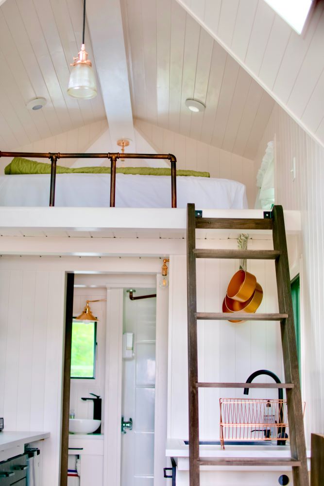 A loft as part of tiny house design ideas